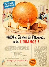 années 50, l'orange d'afrique du nord, algérie, tunisie, maroc